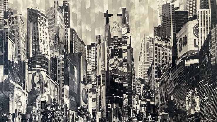 endjisky Serge,Time Square, 2003, 130x162 cm, photographie marouflée sur toile